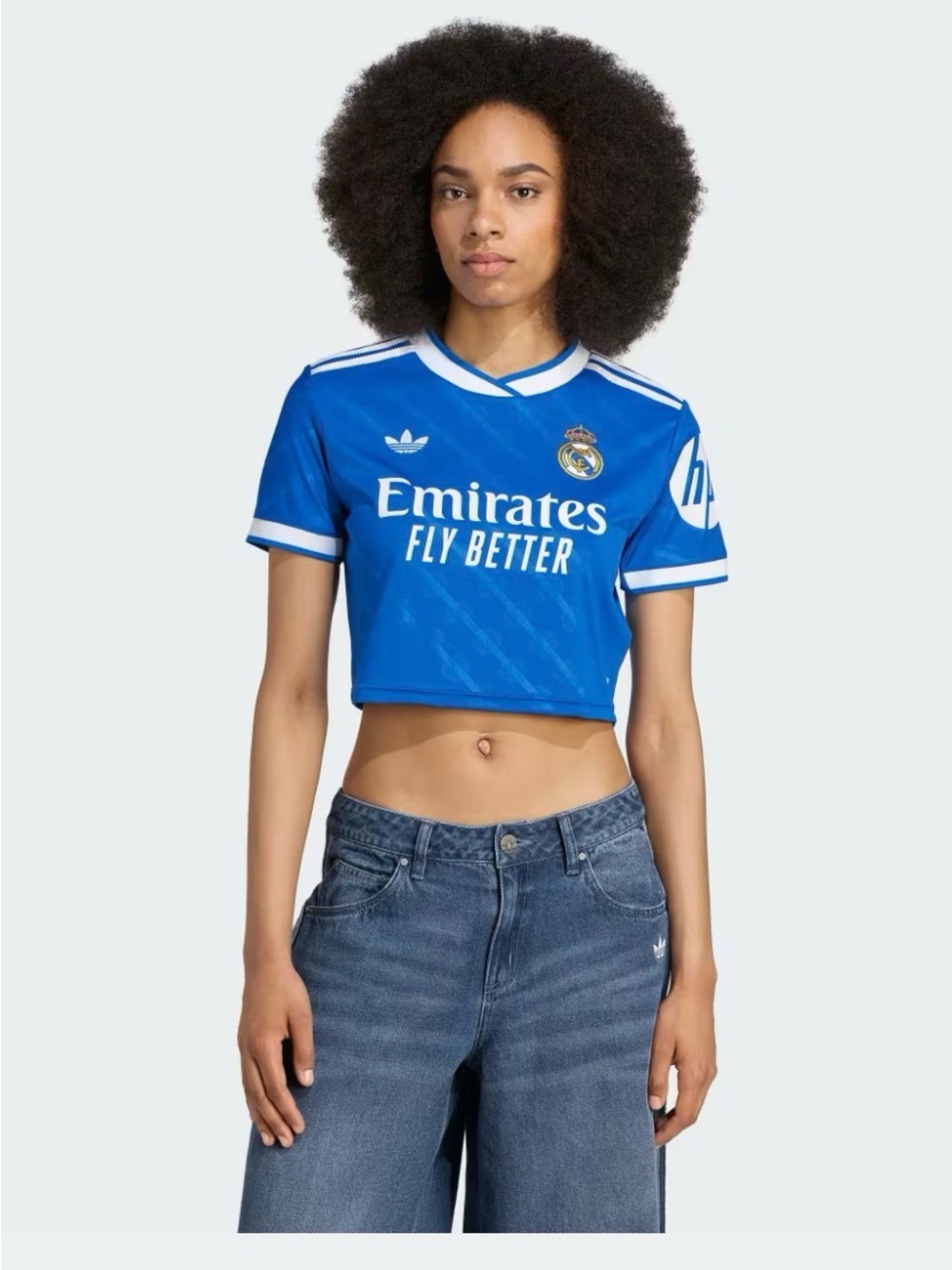 Adidas Real Madrid Women’s Cropped Jersey Size Large JP4175